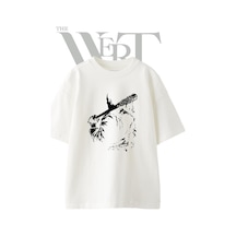 Thewert Negan Lucille Tasarım Baskılı Ünisex Beyaz Oversize T-shirt