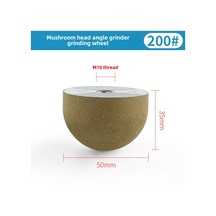 Yunboo Küçük Mantar Kafalı Elmas Zımpara Taş, Porselen, Çanak Yapımı İçin İç Bükey Yuvarlak Taban Zımparalama Aleti 200 İnce