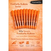 Fosforlu Kalem Seti 10'lu Turuncu Highlighter Turuncu
