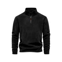 Erkekler İçin Yeni Sonbahar Ve Kış Stand-up Yakalı Yarım Fermuarlı Uzun Kollu Sweatshirt Siyah Erkekler İçin Yeni Sonbahar Ve Kış Stand-up Yakalı Yarım Fermuarlı Uzun Kollu Sweatshirt Siyah