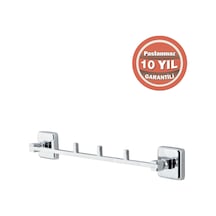 Çelik Banyo Paslanmaz Pirinç Kumru Askılık 4 Lü Havluluk Banyo Askısı Krom