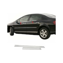 Peugeot 407 Krom Cam Çıtası Takımı 4 Parça Paslanmaz Çelik N11.4191