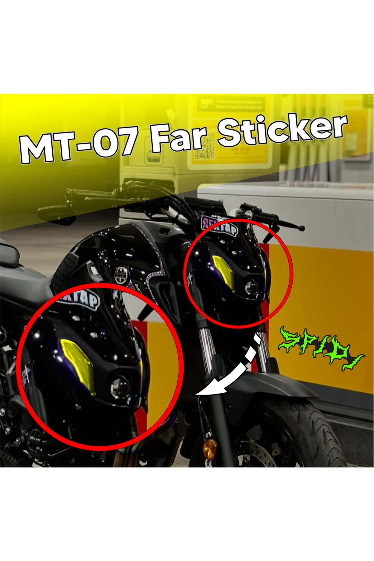 Mt-07sarı Far Sticker