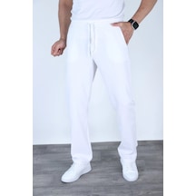 Myrab Denim Baggy Keten Pantolon Jogger Çağla Yeşili Beyaz