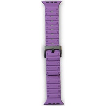 Newface - 462 - Apple Watch Uyumlu 42mm Magnus Mıknatıslı Silikon Kordon - Aconcept - - Mor
