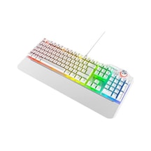 Rampage Hydra R6 Full Color Rgb Led Beyaz Gaming Pro Red Switch Q Aluminyum Kaplama Mekanik Klavye