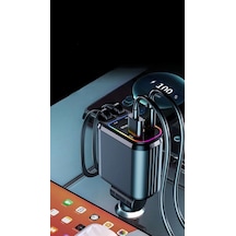 66w Acl Led Işık Tavan Aydınlatmalı 4ın1 Çift Kablolu Hızlı Şarj