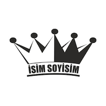 Kral Tacı Isim Soyisim Oto Sticker 40 X 20 Cm712