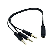 Ses Sistemi Kablosu 3 Erkek Aux 1 Dişi Aux 1 Dişi Stereo 3 Erkek Stereo Kablo