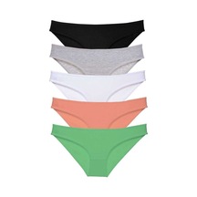 5 Adet Süper Eko Set Likralı Kadın Slip Külot Siyah Gri Beyaz Pudra Yeşil Beden: Xl Standart