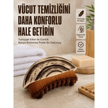 Yumuşak Kıllı Masaj Fırçası Vücut Temizleme Banyo Fırçası Ergonom