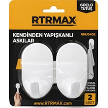 Rnu0402 Kendinden Yapışkanlı Plastik Askı 5 Kg Kapasiteli - 2 Adet Beyaz