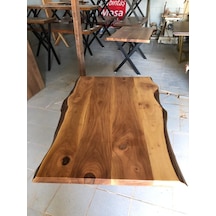Bintaşmobilya Doğal Ceviz Ağacı Kütük Masa Üstü Tablası 130X85.Cm