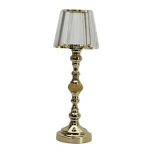 T.concept Dekoratif Dayanıklı Ayaklı Cam Metal Gold Mumluk