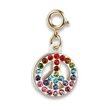 Charm It Gold Rainbow Sparkle Peace Ct02-40