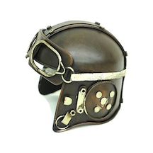 Dekoratif Metal Pilot Kaskı Biblo Vintage Dekoratif Hediyelik