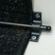 Myfloor Çelik Halı Tutucu Merdiven Dip Çubuğu - Siyah İnce 90 cm