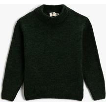 Koton Basic Düz Triko Kazak Yeşil 3wkb90003tt 3WKB90003TT750 Yeşil