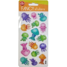 Bu-bu Damla Stickers Funcy Ahtapot 9x20 Bubu-pus-7302 Çok Renkli