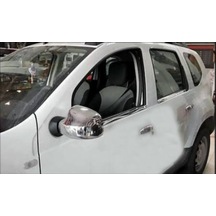 Dacia Duster 2010 2013 Paslanmaz Krom Ayna Kapağı 2 Parça