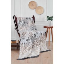 Arcene Çift Kişilik Pamuklu Battaniye Gri Gri Arcene Çift Kişilik Pamuklu Battaniye Gri Gri