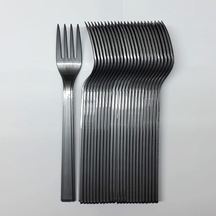 3 Paket 25'li Plastik Çatal Silver - Parti Çatalı