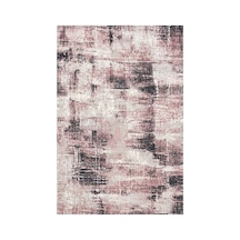 Kartela Halı Lora Halı Kaymaz Taban Makinede Yıkanabilir Halı Gül Kurusu - 120 X 180 Cm