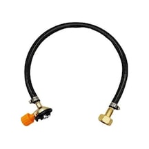 Uygun Propan Dolum Hortumu Evrensel Gaz Güvenilir Açık Kamp Sobası Adaptör Aksesuarları Siyah