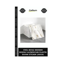 Özel Üretim 3d Panel Yapışkanlı Vinil Beyaz Mermer Desenli Alüminyum Plastik Duvar Sticker 30x30