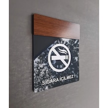 Wooden Serisi Sigara Içilmez Uyarı Tabelası