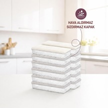 Nora 12'li 1.2 Litre Küçük Boy Ekru Saklama Kabı