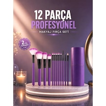 12 Li Profesyonel Makyaj Fırça Seti Ultra Yumuşak Sentetik Kıllı