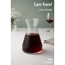 El Yapımı Cam, Line Model Karaf - Cam Sürahi