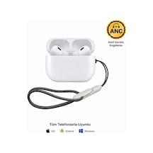 Schitec Air Pro 3 Anc Bluetoothlu İos Android Uyumlu Aktif Gürültü Engelleme Mikrofonlu Beyaz Kulaklık