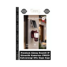 Premium Güneş Enerjili Ip Güvenlik Kamerası Cmr29 Kahverengi Ofis Depo Kapı