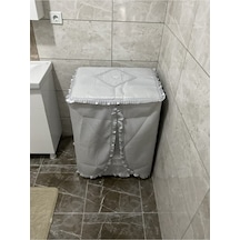 Çamaşır Makinesi Örtüsü - Gri Çok Renkli