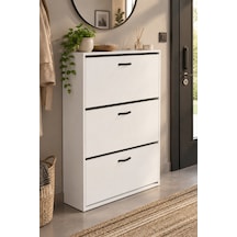 Sulorahome Düşer Kapaklı Beyaz Ayakkabılık 74 Cm