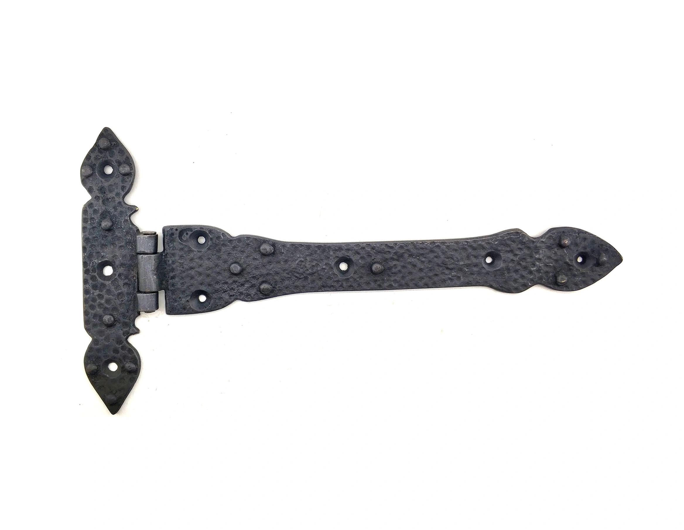 Antika Tarz Dekoratif Pirinç Kuyruklu Lale Menteşe - 147x193 Mm, Oksit Renkli