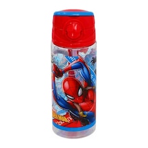 Spiderman Lisanslı Pipetli Plastik Matara 500 Ml Kırmızı Otto-42532