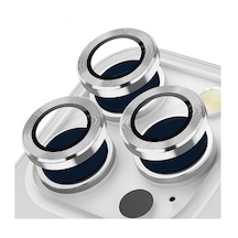 Nettech Apple Uyumlu iPhone 13 Pro Alüminyum Seri Kamera Cam Koruyucu - Gri