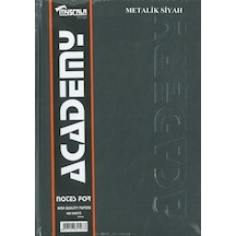 Özkan Defter 160 Yaprak Ciltli 20x28 Sert Kapak Çizgili Metalik Siyah