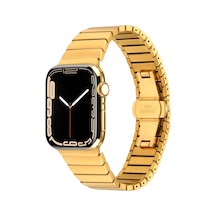 Xemu Watch 40mm Kordon Uyumlu Krd-79 Metal Strap Kayış Clo- Gold
