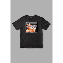 Radiohead Cat Baskılı Tişört Siyah