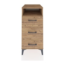 Kronos Komodin Tek Raflı 3 Çekmeceli 44x59x96 Çam-çam Çam