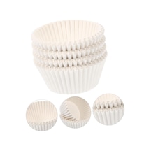 Beyaz Muffin Cupcake Mini Kek Kalıbı Kapsülü 100 Adet
