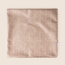 Soft Leaf Kırlent Kılıfı - Kahverengi - 40x40 Cm Çok Renkli