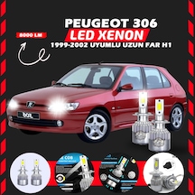 Peugeot 306 1999-2002 Uzun Far Uyumlu Şimşek Etkili Led Xenon Performance Series H1
