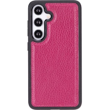 Samsung Galaxy S24 Plus Uyumlu Deri Arka Kapak Gül Kurusu