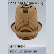 30 Adet E27 Gold Geçmeli Dişli İtalyan Duy