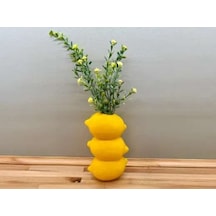 3d Baskı Limon Formlu Dekoratif Vazo Üst Üste Limon Tasarımlı Mutfak Çiçekliği Kuru Çiçek Vazosu Sar Diğer